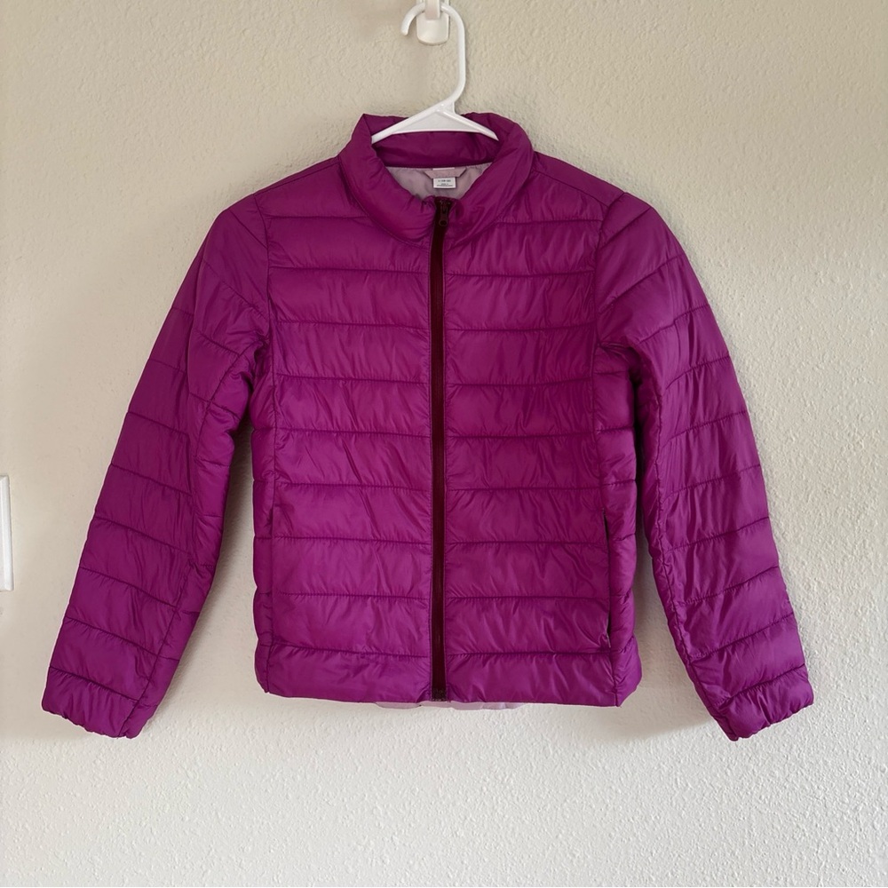Old Navy Pink Packable Puffer Parka Winter Coat Jacket Girls Large 10-12